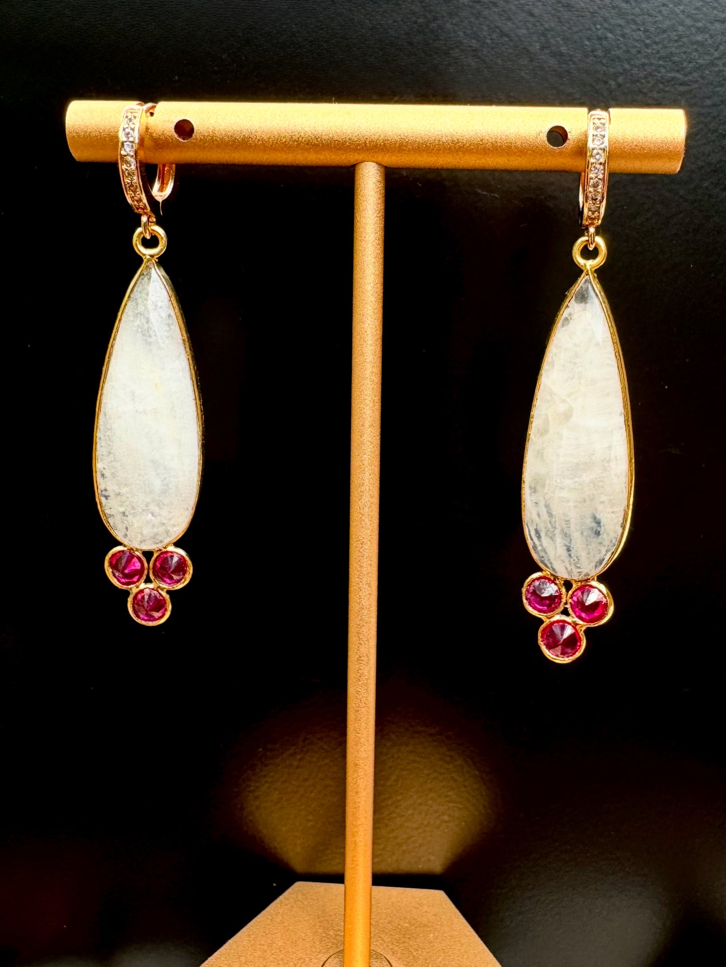 Moonstone Drop Earrings