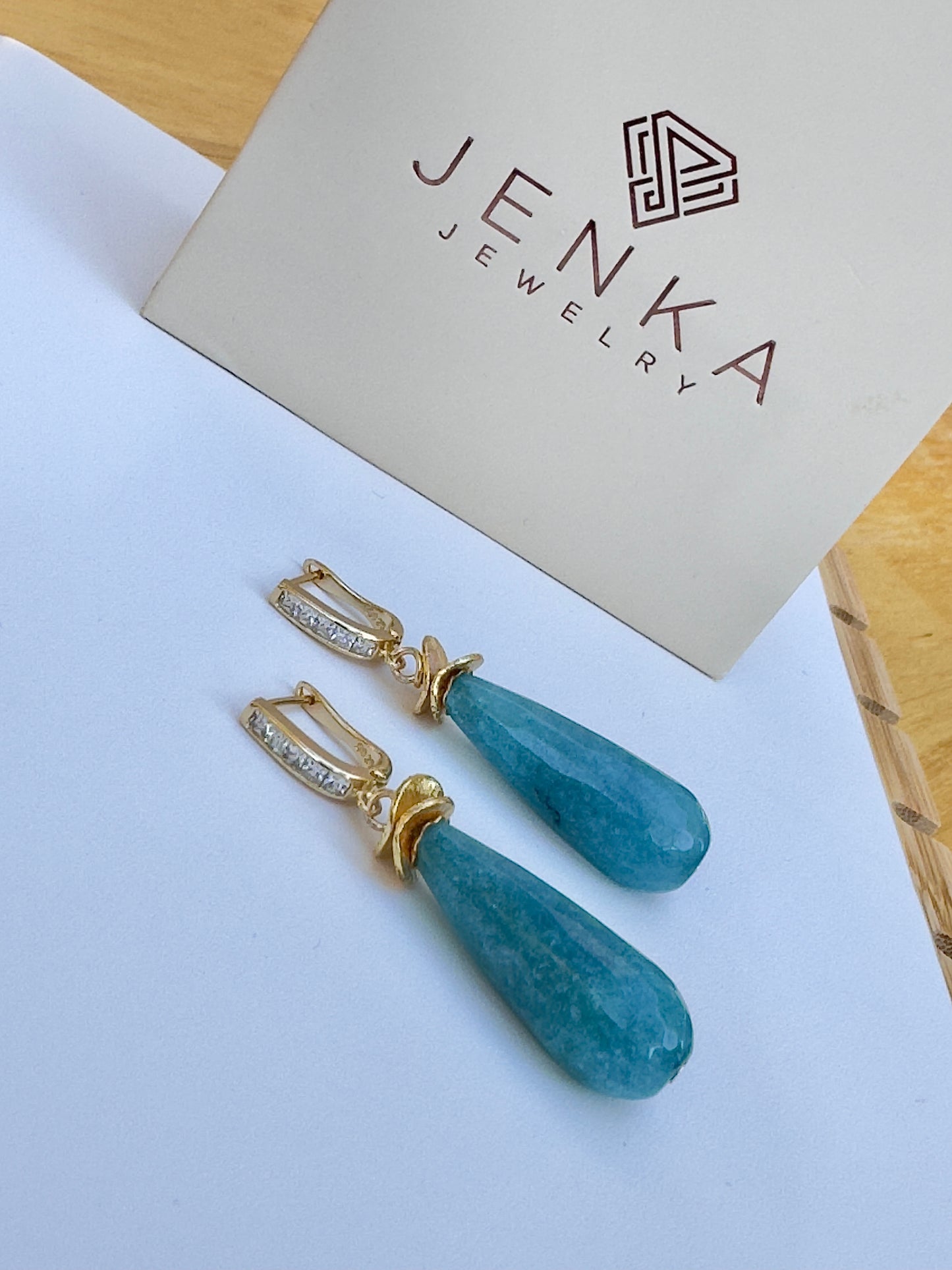 Blue Agate Earrings