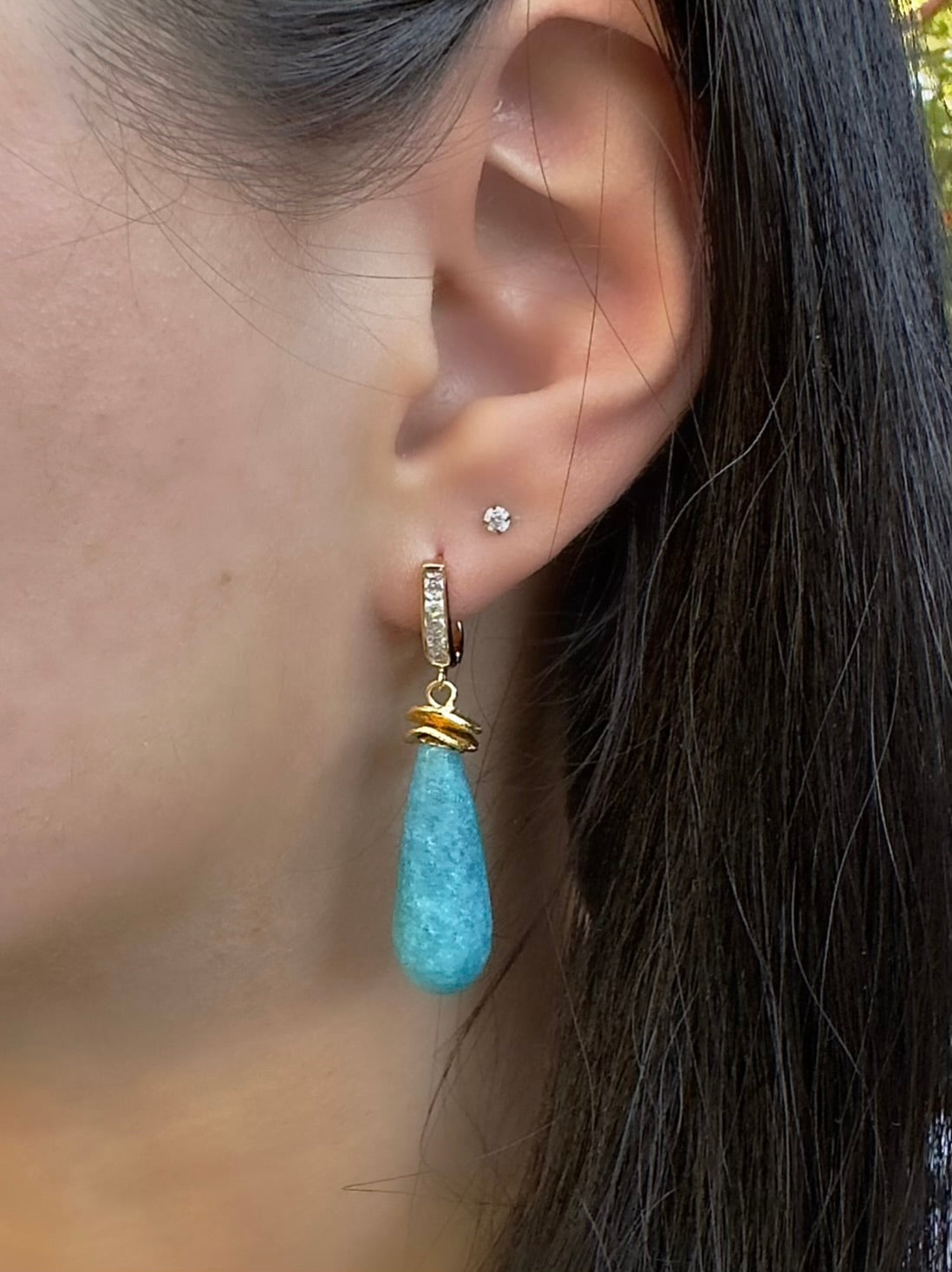 Blue Agate Earrings