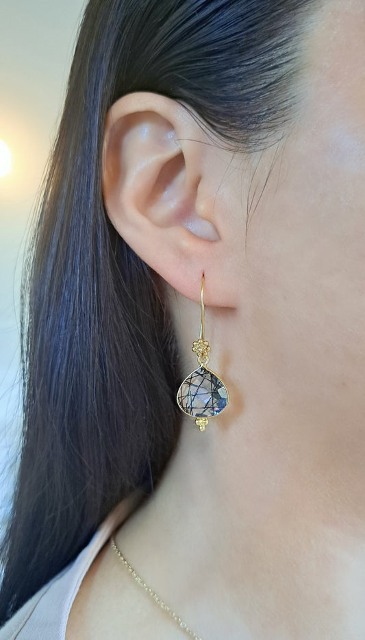 Black Rutile Earrings