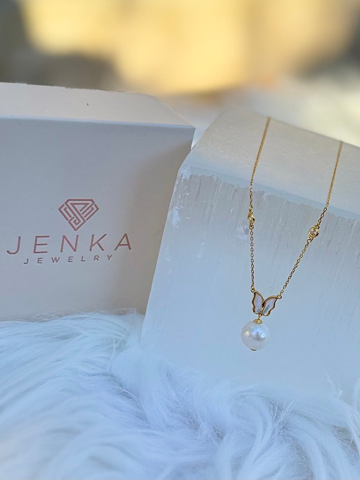 Butterfly Pearl Necklace