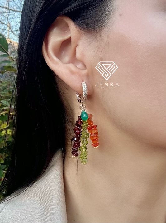 Multi Gemstone Earrings