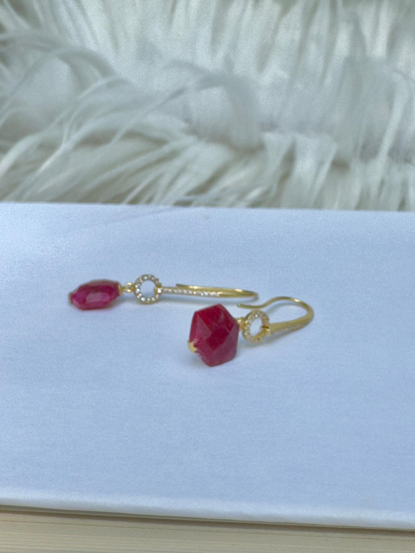 Ruby Gold Earrings