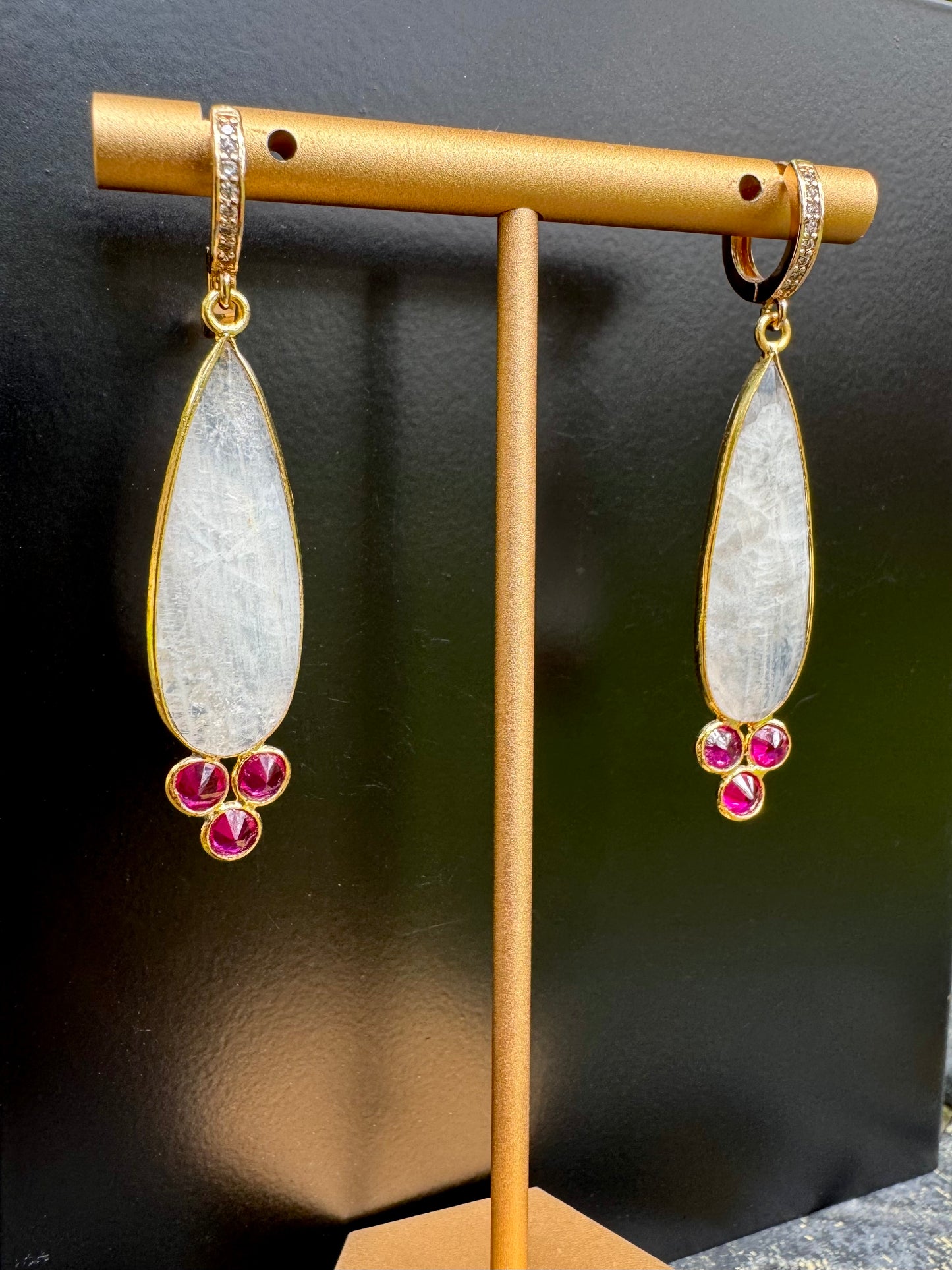 Moonstone Drop Earrings