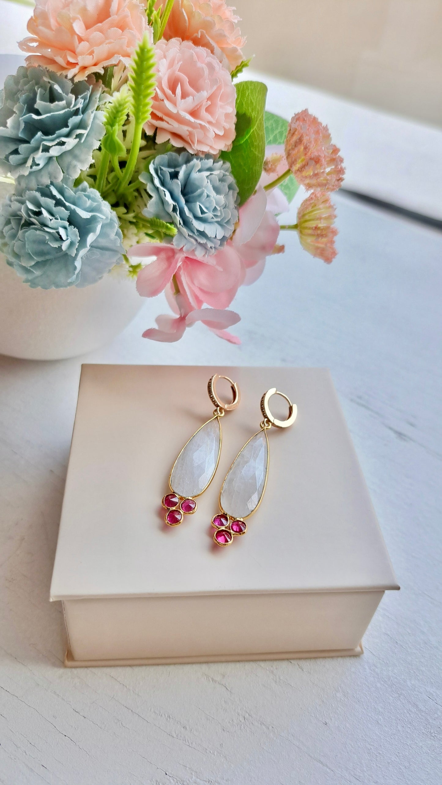 Moonstone Drop Earrings