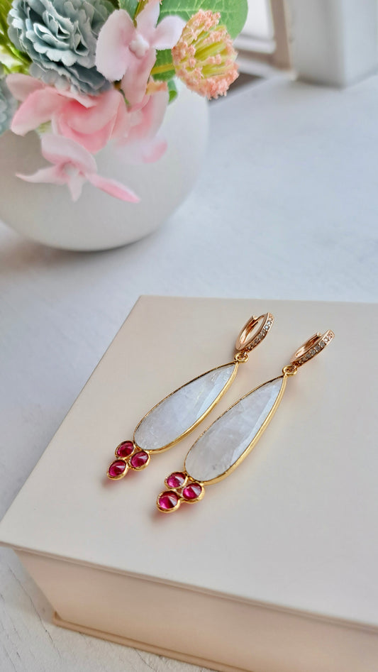 Moonstone Drop Earrings