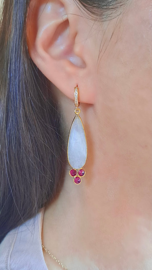 Moonstone Drop Earrings