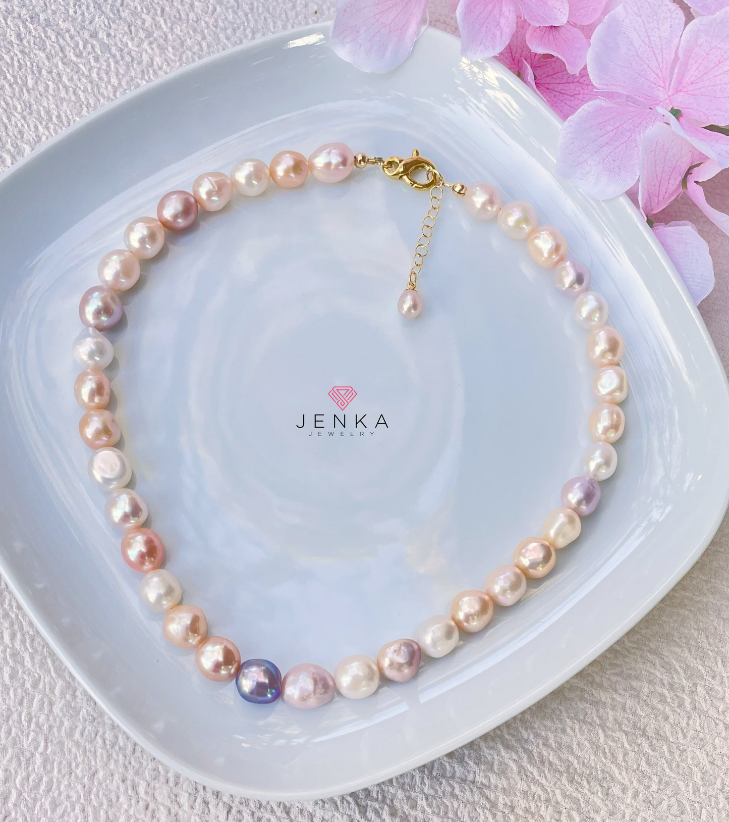 Multi Natural Color Pearl Necklace