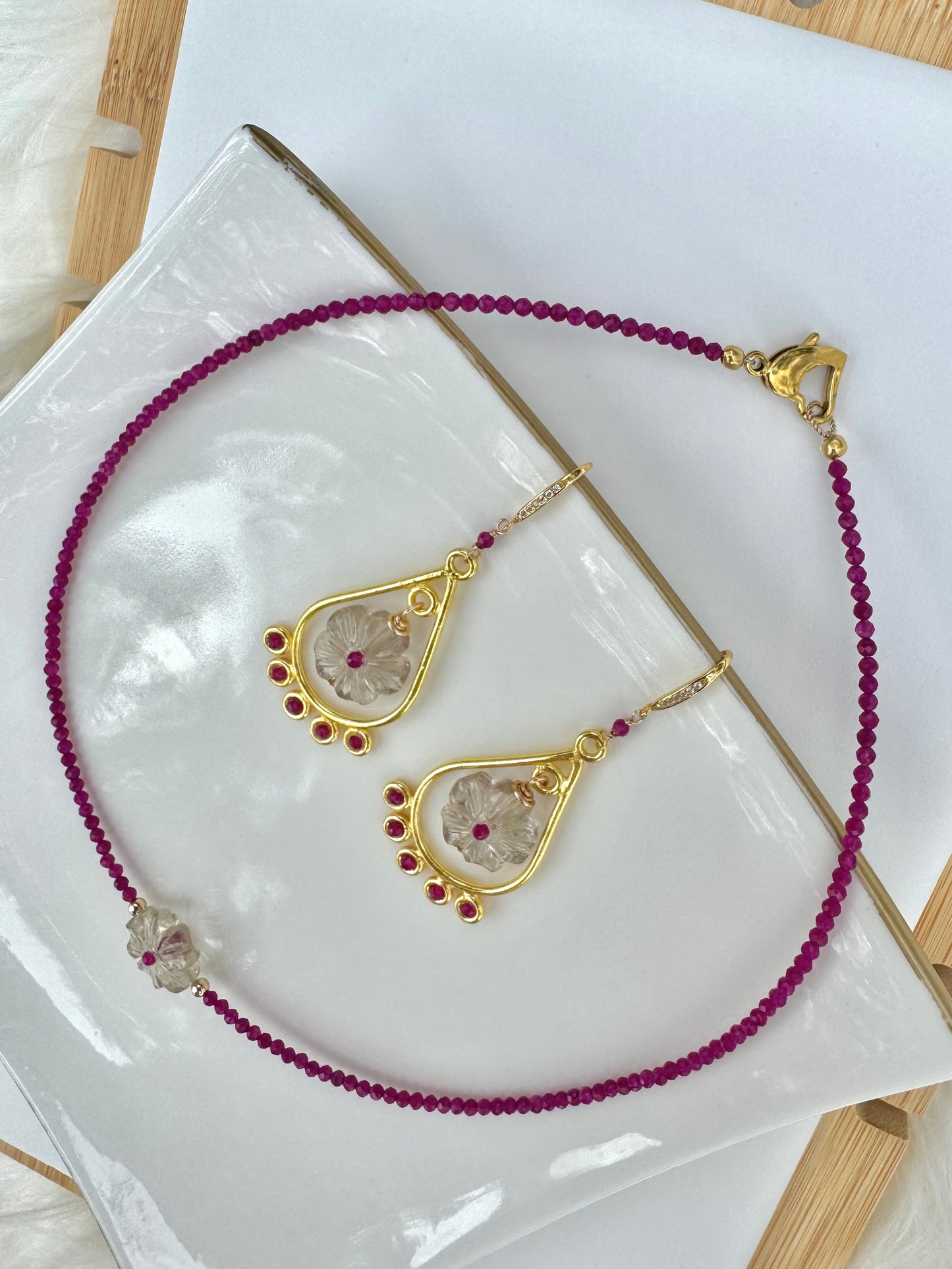 Ruby & Quartz Necklace