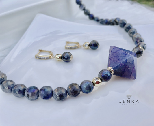 Labradorite and Agate Set