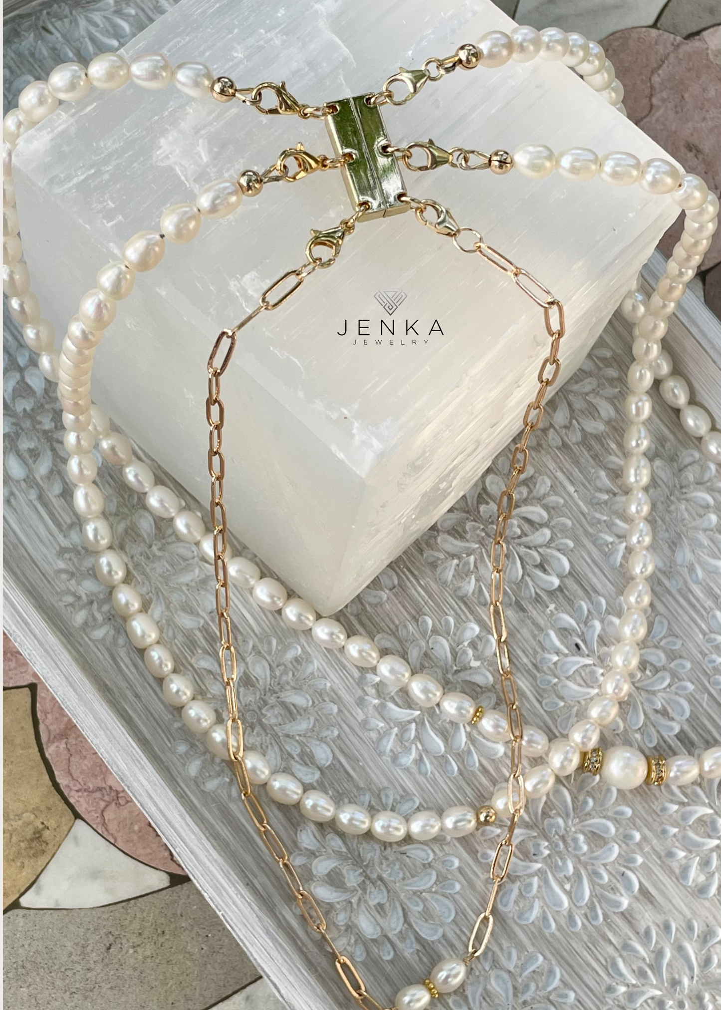 Triple Pearl Necklace