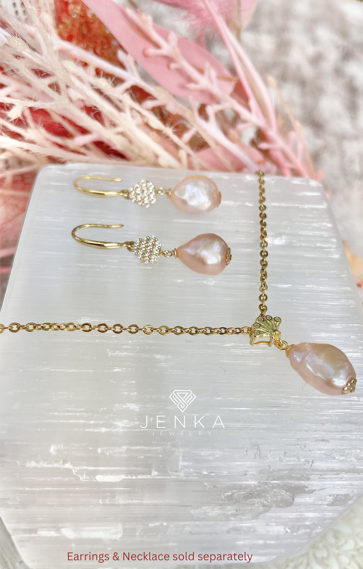 Champagne Baroque Pearl Necklace