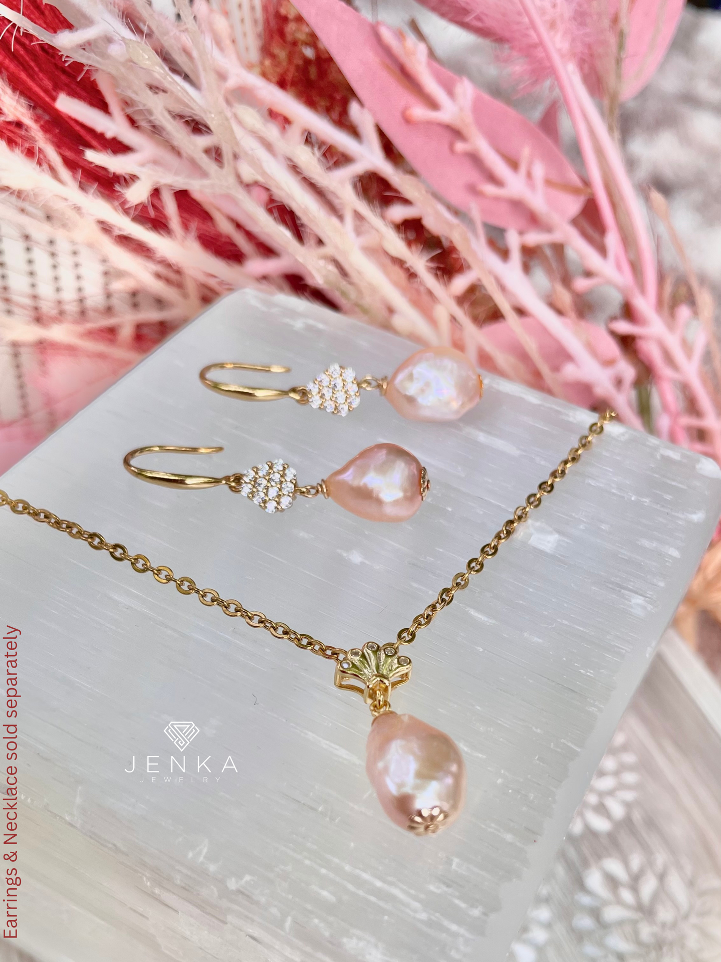 Champagne Baroque Pearl Necklace