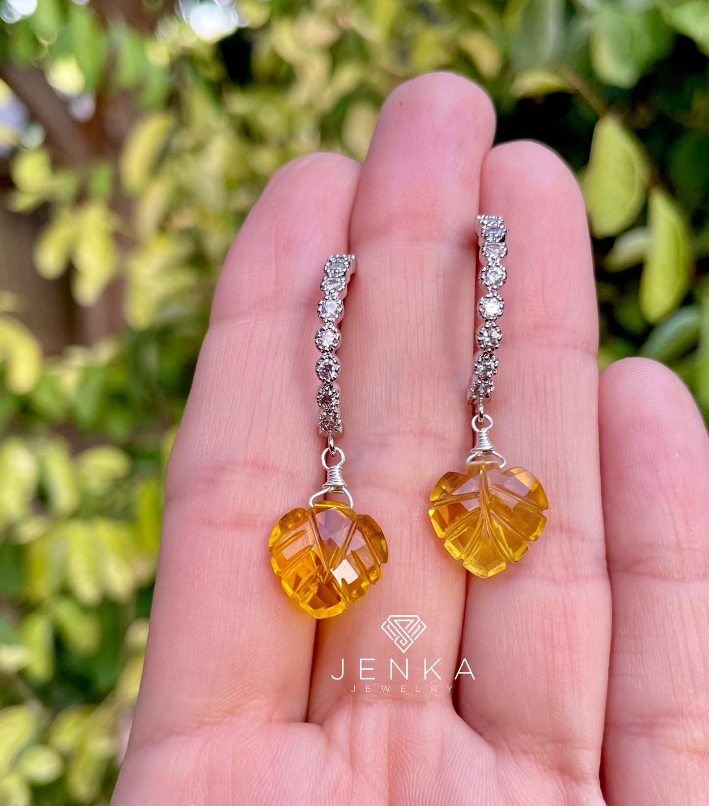 Leaf Quartz Earrings