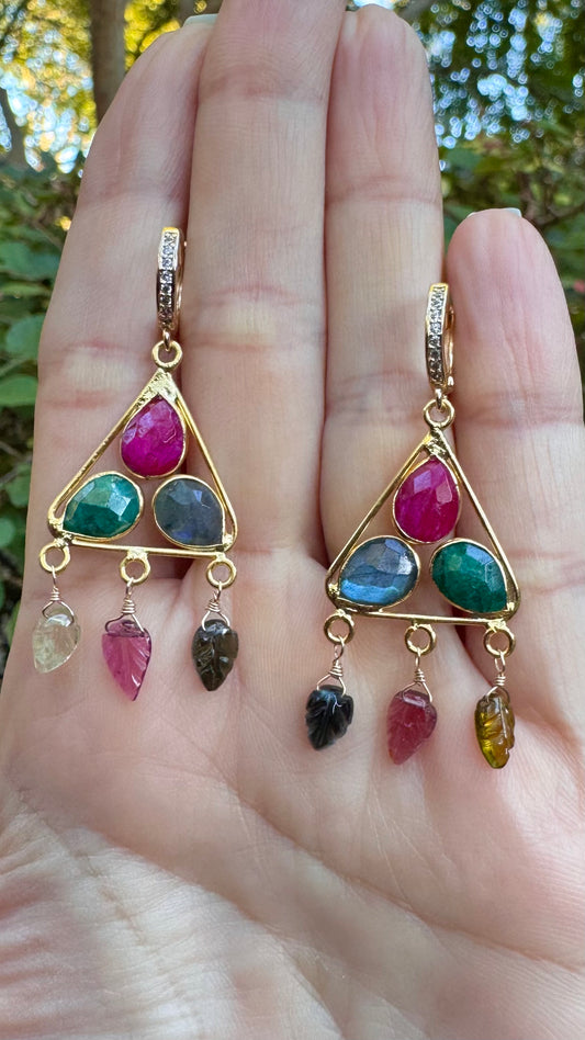 Multi-Gemstone Earrings