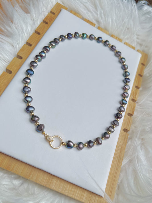 Peacock Baroque Pearl Necklace