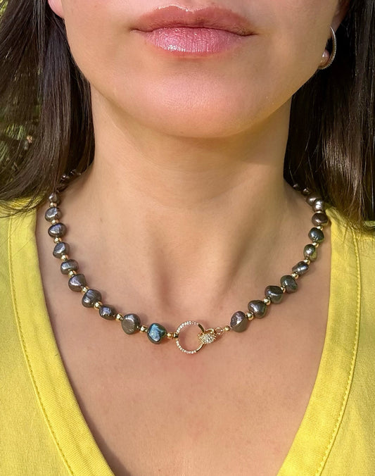 Peacock Baroque Pearl Necklace