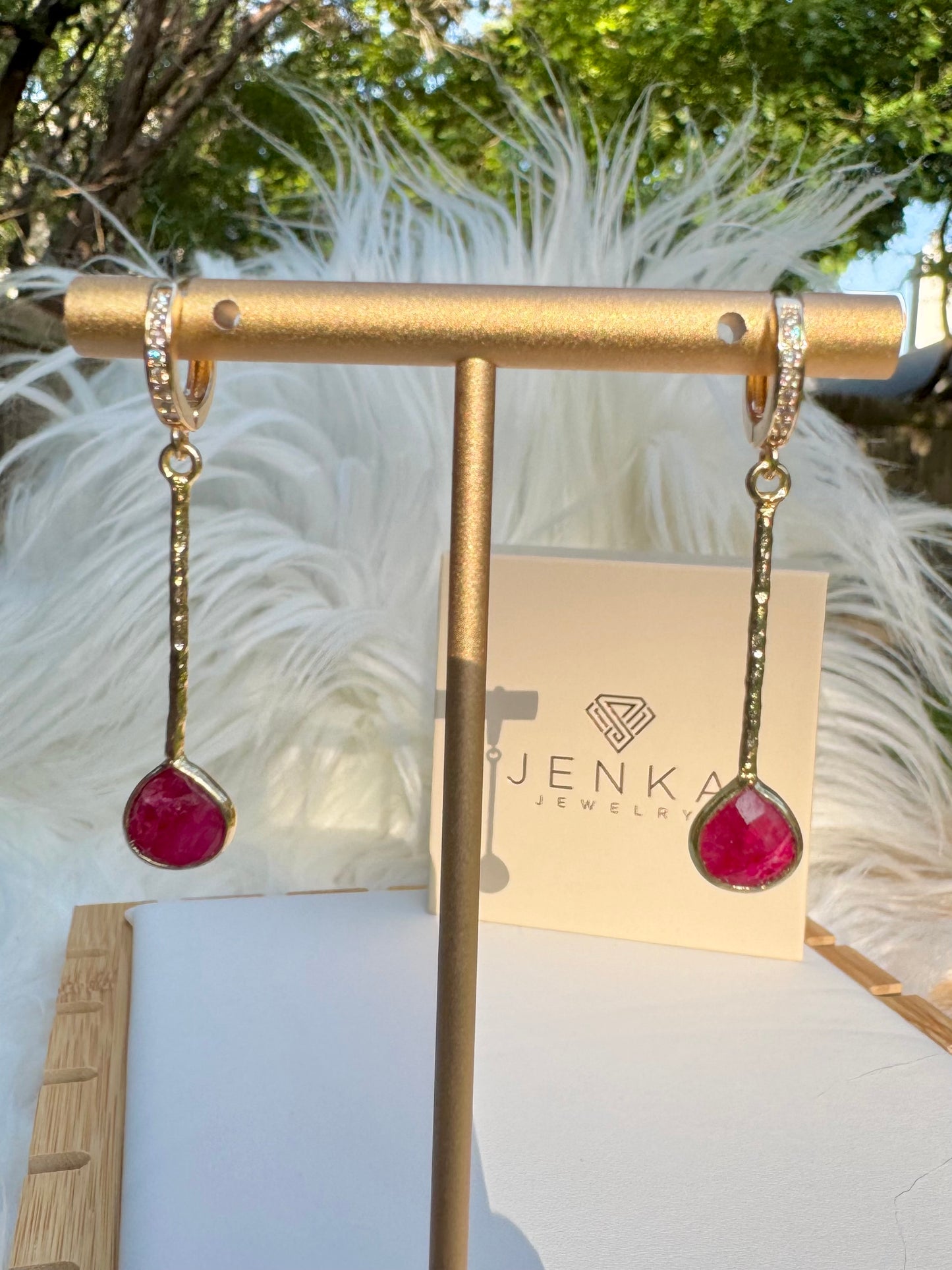 Ruby Drop Earrings