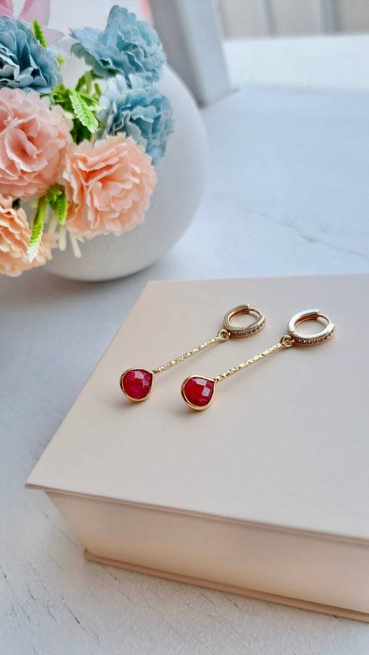 Ruby Drop Earrings