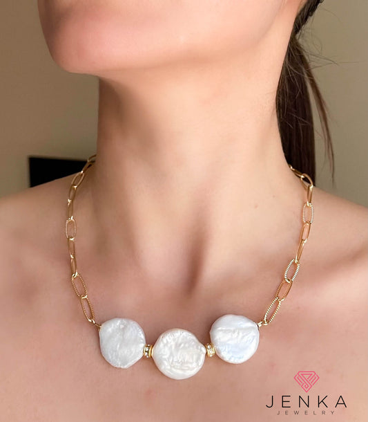 Coin Pearl Necklace