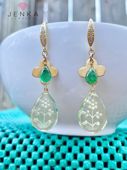 Lemon Quartz Earrings