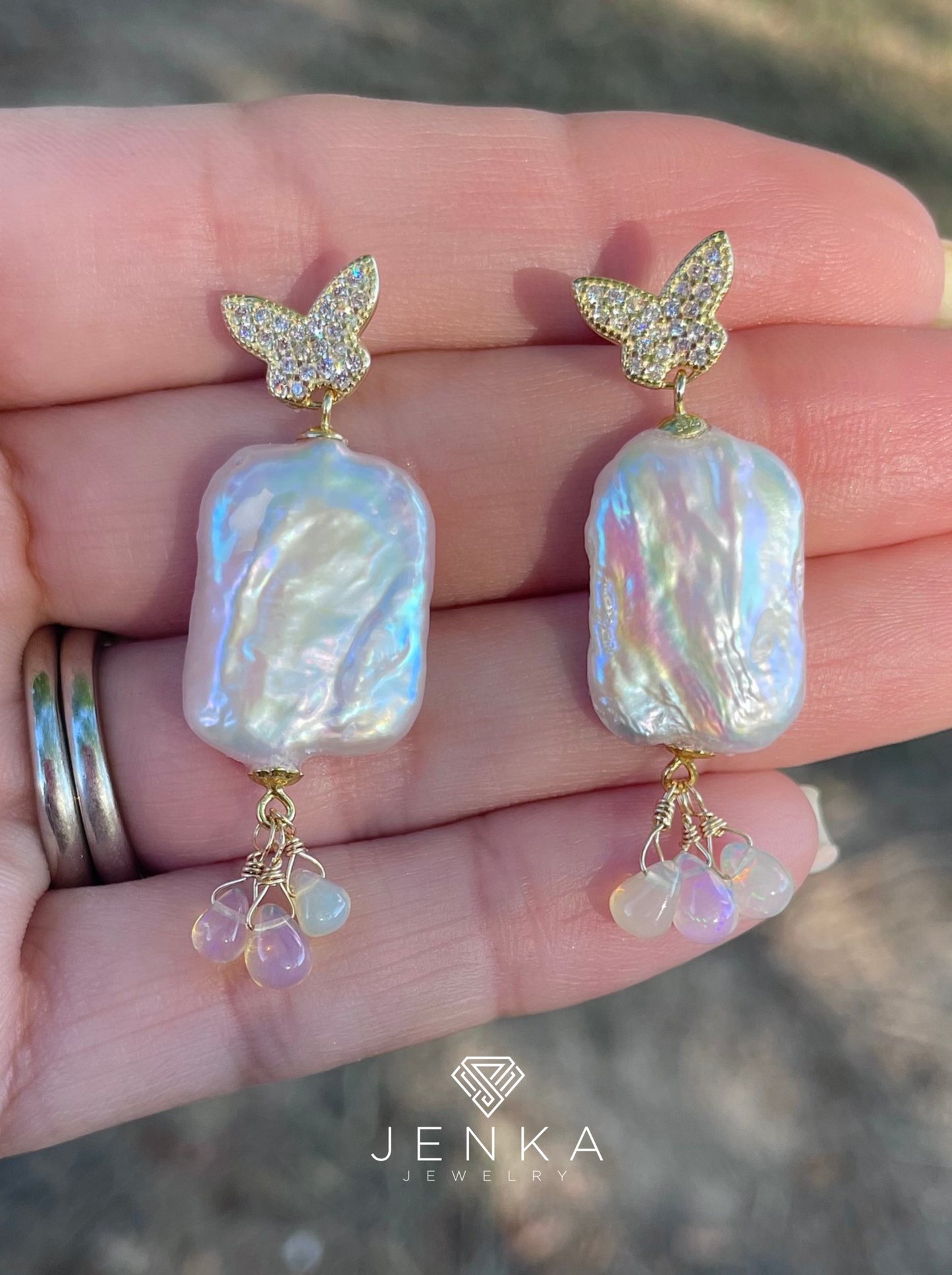 Square Pearl Earrings