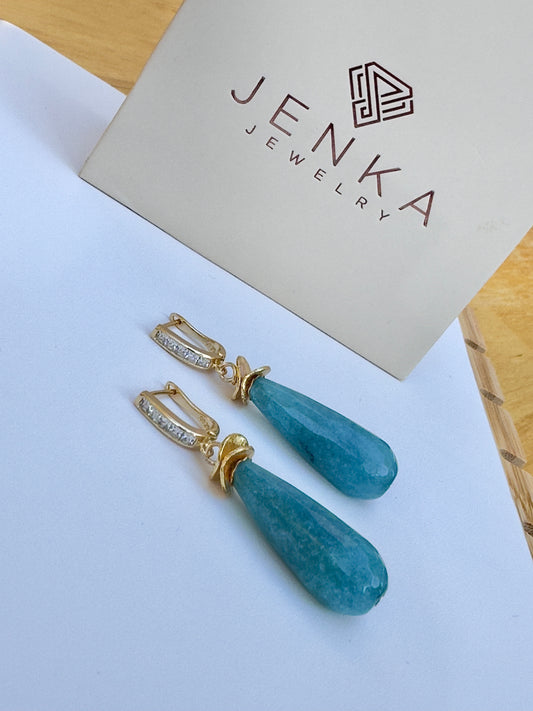 Blue Agate Earrings