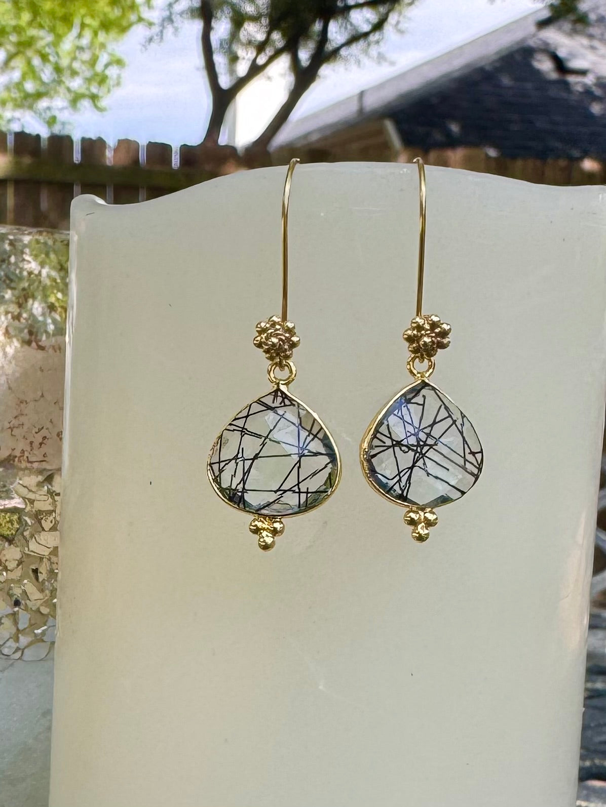 Black Rutile Earrings