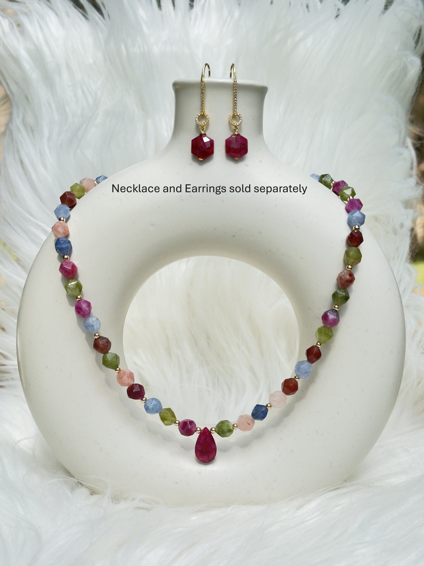 Ruby & Agate Necklace