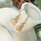 Champagne Baroque Pearl Earrings