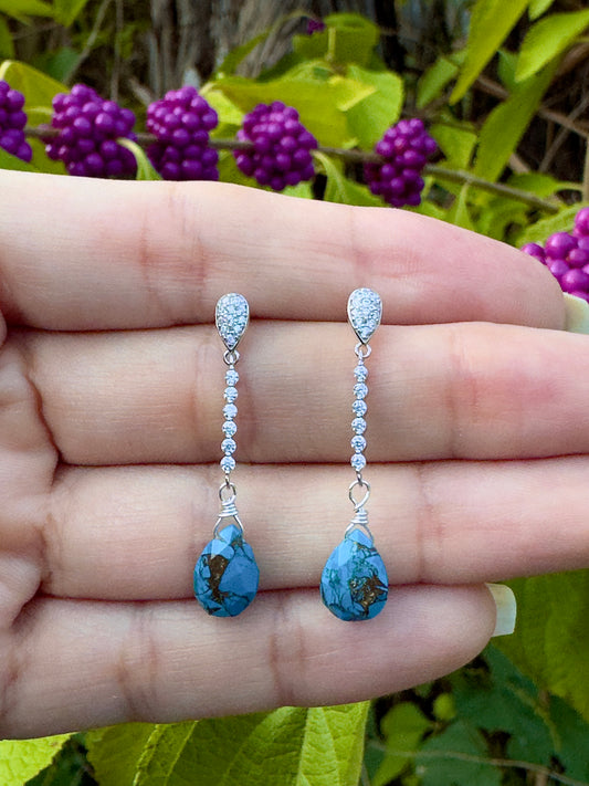 Turquoise Silver Earrings