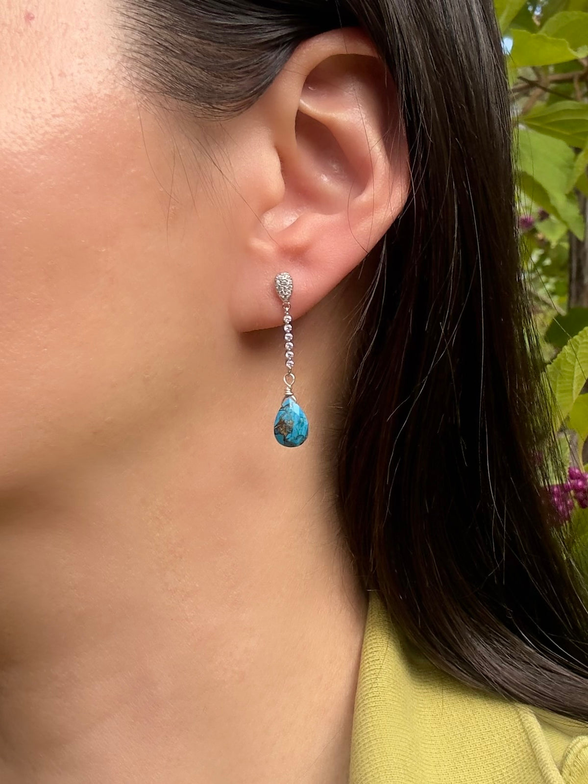 Turquoise Silver Earrings