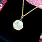 Flower Quartz 10k Gold Necklace