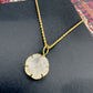 Flower Quartz 10k Gold Necklace