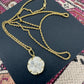 Flower Quartz 10k Gold Necklace