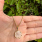 Flower Quartz 10k Gold Necklace