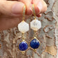 Blue Sapphire & Moonstone Earrings