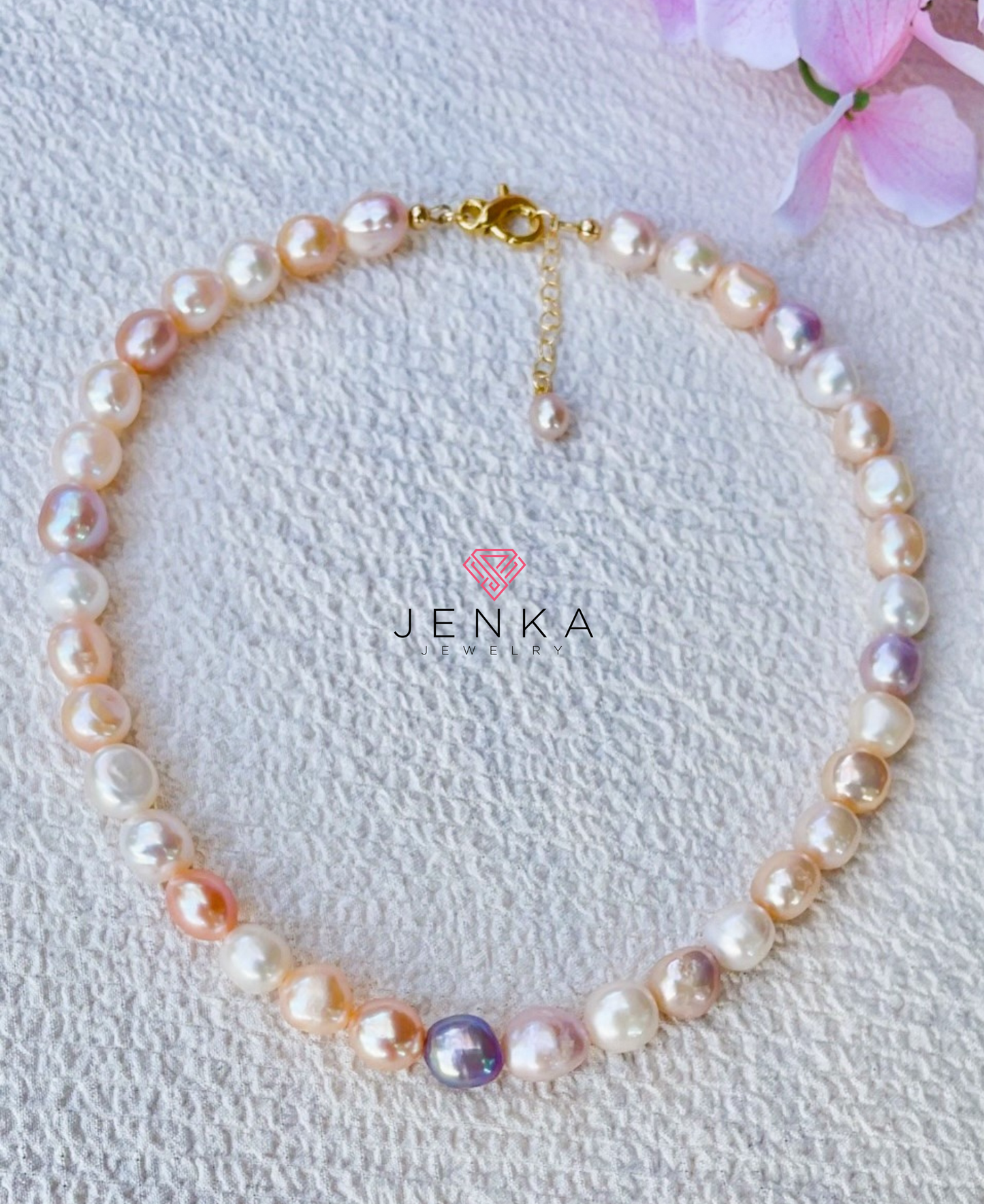 Multi Natural Color Pearl Necklace