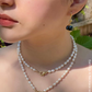 Oval Pearl Necklace with Peacock Baroque Pendant