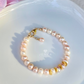Multicolor Pearl Bracelet w/waves beads