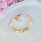 Multicolor Pearl Bracelet w/waves beads