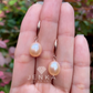Pink Pearl & Rose Gold Earrings