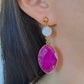 Ruby & Moonstone Earrings