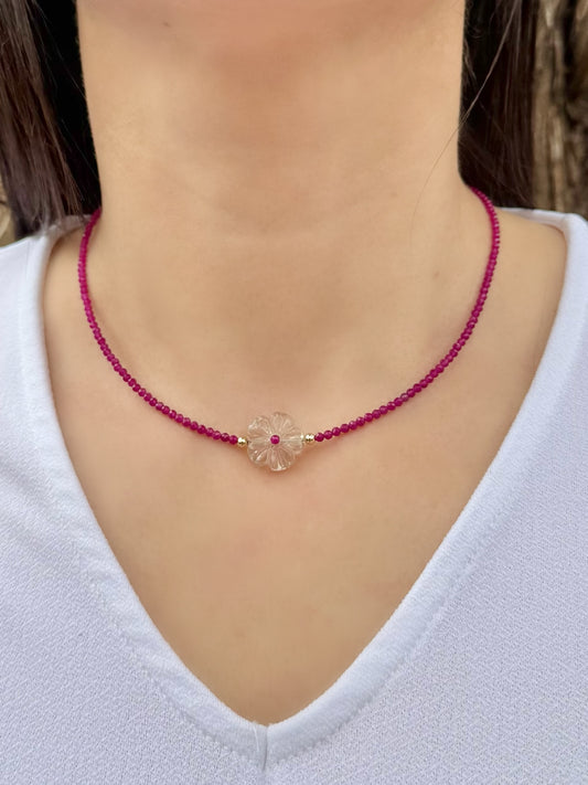 Ruby & Quartz Necklace