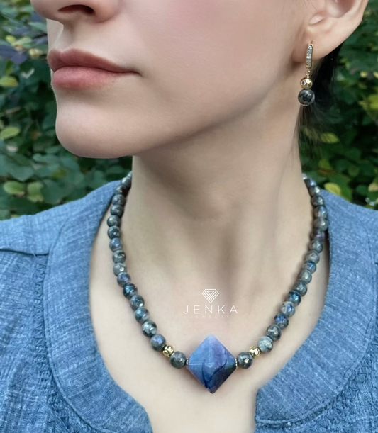 Labradorite and Agate Set