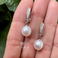 White Pearl Silver Earrings