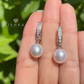 White Pearl Silver Earrings