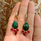 Emerald Faceted Earrings