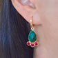 Emerald Faceted Earrings