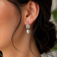 Silver Teardrop Pearl Earrings